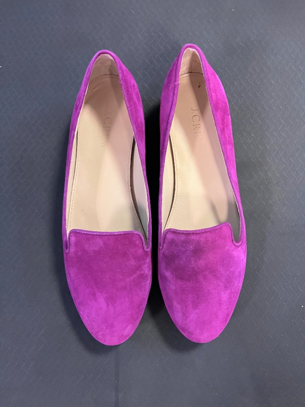J. Crew suede loafers magenta size 7.5 women's